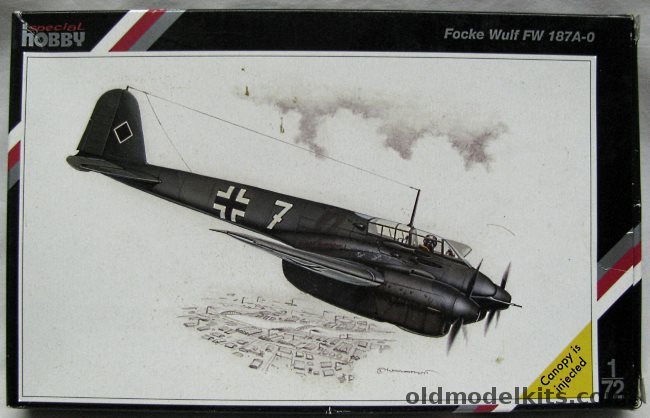 Special Hobby 1/72 Focke-Wulf FW-187 A-0 - Winter 1940 Propaganda Scheme / Denmark May 1943 / One More Propaganda Version, 72056 plastic model kit